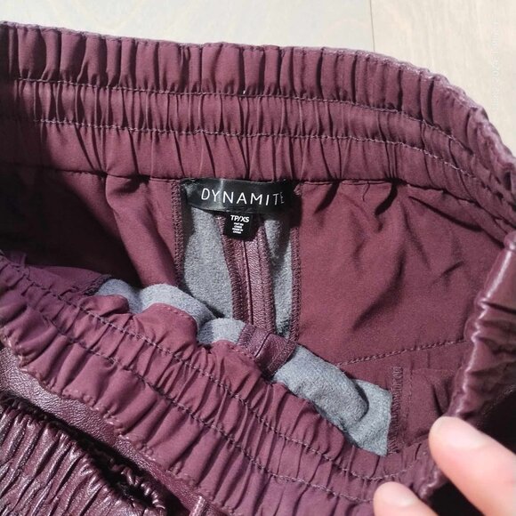 Dynamite Plum Faux Leather Leather Jogger‎ Runs larger. - Picture 9 of 11